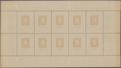 1949, Souvenir sheet issue 100 years French stamps in complete ...