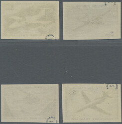 1960, Flugpostmarken 2.00 - 10.00 (Fr) ungezähnt, ...