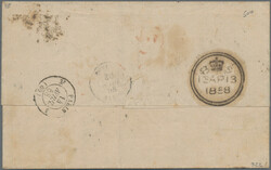 1858, entire letter from London sent via BEIRUT, LEBANON to ALEPPO, ...
