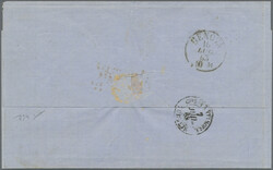 1863 cover from Varna to Genova via Constantinople, franked by two ...
