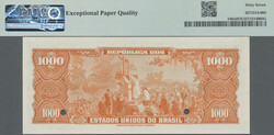 1000 Cruzeiros ND (1953-1959), SPECIMEN, PMG 67 EPQ, P. 156s2, UNC