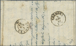 1861, 20 Cent. vollrandig auf Faltbrief mit handschriftlicher ...