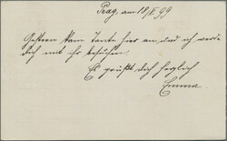 1899, Rohrpost Prag, Doppelkarte 10+10 H. ultramarin gebraucht mit ...