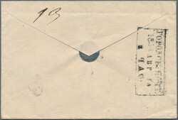 1854, Local Mail St.Petersbourg, envelope 5+1kop. greenish blue, size ...