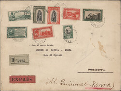 1937 Registered Express envelope (Republic of San Marino, printed ...