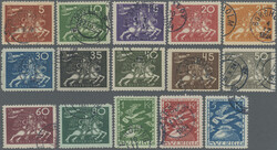 1924 50th Anniv. of UPU, complete set of 15, used, fine. (Mi. €600)