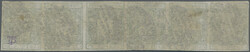 1854 5r. green horizontal STRIP OF SIX, fine used. (Mi. from €600)