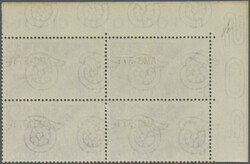 1954, 50 L. Flugpost mit Aufdruck Type II im postfr. ...