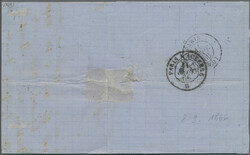 1862, 12 Kr. dunkelgelbgrün, Prachtstück als Einzelfrankatur auf ...