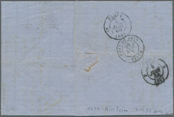 1862, 12 Kr. grün, Kabinettstück, als Einzelfrankatur auf Faltbrief ...