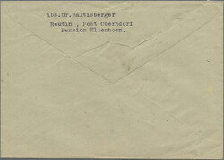 1949, 20+40 Pf Rotes Kreuz Oberrandstück als portogerechte ...