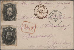 1872/1898, assortment of seven letters, main value Dom Pedro ...