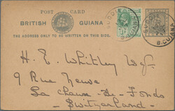 1879/1917, lot of nine (mainly commercially) used postal cards ...