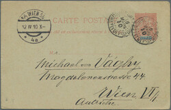 1910/1911, lot of three used stationeries to Austria/Germany all with ...