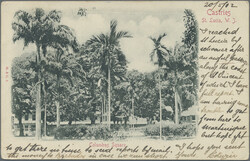 1898/1932, lot of four entires, incl. two Castries ppc "River & ...