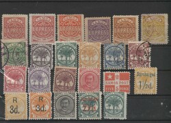 1890/2000 (ca.), estate in a box offering a small lot of old stamps ...