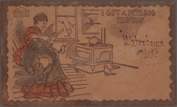 1906/1907, assortment of 29 LEATHER CARDS, mainly used. ...