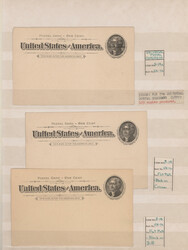 1894, Postal card Jefferson 1c. black, specialised collection of 31 ...