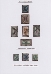 1860 ab, Marken und Belege aus aller Welt mit besonderen Entwertungen ...