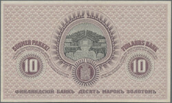 10 Markkaa 1909 Litt. A, P. 25, XF-AU