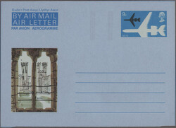 1970/1980 (ca.), balance of some hundred unused airlettersheets (a ...