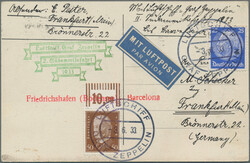 1912/38, guter Bestand von fast 50 Zeppelin- und Flugpostbelegen ...