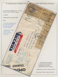 1912/1965, USA, Railway accidents, collection of 46 "crash mail" ...