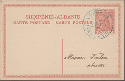 1914/1915, Skanderberg issue, lot of five stationery cards, all ...