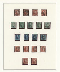1849/1865, Epaulettes/Medallions, a decent collection of 45 stamps ...