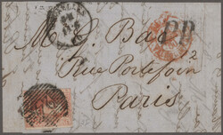 1854/1881, collection of 132 early letters, slightly varied ...