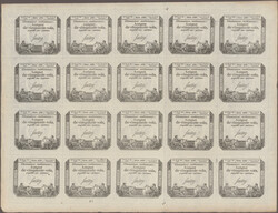 2 complete sheets of 20 notes each of 50 Sols 23.5.1793, corners show ...