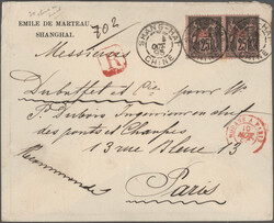 2610: French Post in China - Bulk lot