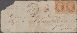 France, 1867/1903, 40 covers to France inc. 6 with overprints, mostly ...