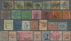1852-60 (c.): Group of 54 stamps from various Italian states, ...