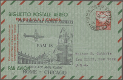 1952/1957, Airlettersheet 60l. blue (11) and 120l. red (13), lot of ...