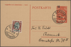 1925/1932, Partie von 18 gebrauchten Ganzsachenkarten, alle mit Text, ...