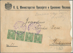 1906/1907, Constitution overprints, collection of nine covers/cards, ...