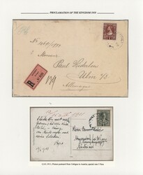 1907/1911, assortment of seven covers/cards bearing frankings of ...