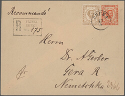 1893/1906, collection of 20 used envelopes, incl. uprated, registered ...