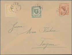 1893/1906, collection of 20 used envelopes, incl. uprated, registered ...