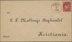 1872/1896, Envelope 3sk. carmine, specialised assortment of 19 used ...