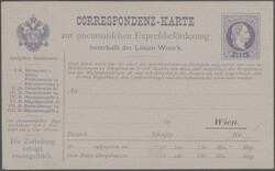 1875/1922, ROHRPOST-GANZSACHEN, Sammlung von 43 ungebrauchten und ...