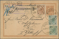 1880/1920 (ca.), ROHRPOST-GANZSACHEN, Partie von 60 gebrauchten und ...