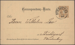1887/1935, Lot von sieben gebrauchten Doppelkarten: zweimal P52 ...