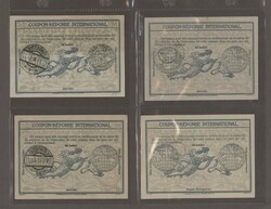 1907/1995, Sammlung von 66 Internationalen Antwortscheinen ab Design ...