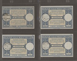 1907/1995, Sammlung von 66 Internationalen Antwortscheinen ab Design ...