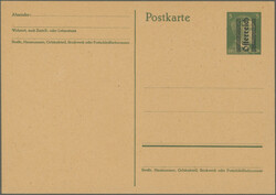 1945, Grazer Aufdruck, sechs verschiedene ungebrauchte Ganzsachen: ...