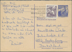1958/1974, Partie von 22 meist gebrauchten Ganzsachenkarten ...