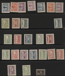 1917-18 About 66 mint stamps including 28 for Przedbórz, 18 for ...