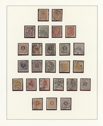 1855/1886, mainly used collection of 49 stamps on album pages from ...